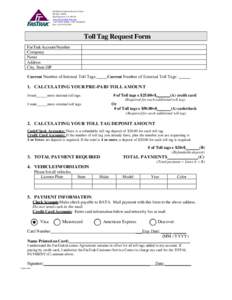 Microsoft Word - Toll Tag Request Form