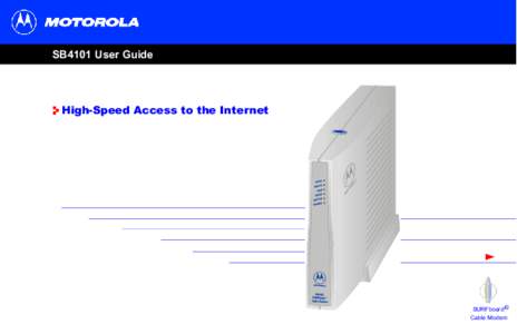 SB4101 User Guide  High-Speed Access to the Internet R