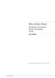 Who Drinks What: Identifying International Drinks Consumption