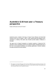 Australia’s G-20 host year