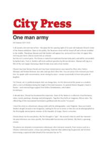 .  . One man army 28 October[removed]:50