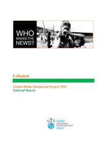 Lebanon Global Media Monitoring Project 2015 National Report Acknowledgements