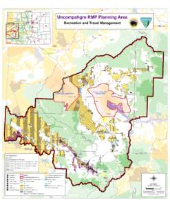 Colorado  Uncompahgre RMP Planning Area Recreation and Travel Management  Map Extent