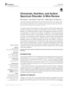 Chemicals, Nutrition, and Autism Spectrum Disorder: A Mini-Review