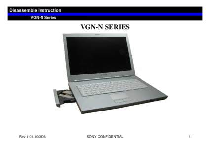 Disassemble Instruction VGN-N Series VGN-N SERIES  Rev