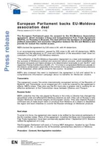 Press release  European Parliament backs EU-Moldova association deal Plenary sessions[removed]:50]