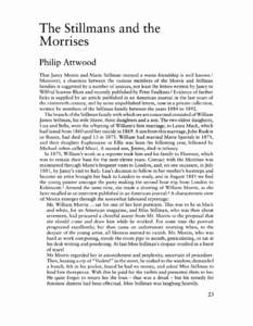 The Stillmans and the Morrises Philip Attwood That Janey Morris and Marie Stillman enjoyed a warm friendship is well known.! Moreover, a closeness between the various members of the Morris and Stillman families is sugges