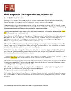 BHP Billiton / Economy of Western Australia / Hydraulic fracturing / Anti-fracking movement