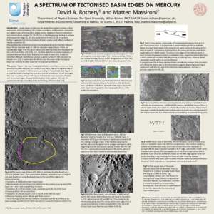 A SPECTRUM OF TECTONISED BASIN EDGES ON MERCURY 1 2 David A. Rothery and Matteo Massironi 1Department