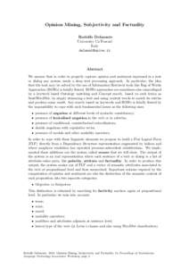 Opinion Mining, Subjectivity and Factuality Rodolfo Delmonte University Ca’Foscari Italy [removed]