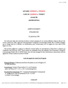[removed]:34 PM  AFFAIRE LOIZIDOU c. TURQUIE CASE OF LOIZIDOU v. TURKEY (Article[removed]/514)