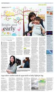 Monday, April 21, 2014 C7  HEALTH LAB REPORT  Mandy Chang and her 20-month-old daughter