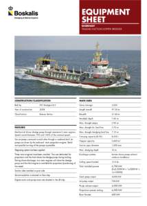 equipment sheet shoreway trailing suction hopper dredger  Construction/Classification