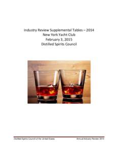 Industry Review Supplemental Tables – 2014 New York Yacht Club February 3, 2015 Distilled Spirits Council  Distilled Spirits Council of the United States