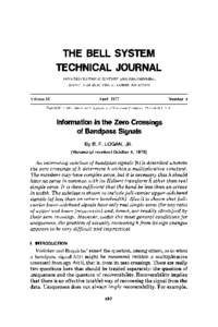 THE BELL SYSTEM TECHNICAL JOURNAL DEVOTED TO THK SCIENTIFIC AND ENC.INEERINC. ASPECTS OK ELECTRICAL COMMUNICATION Volume 56