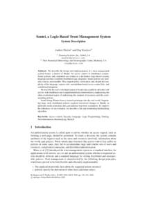 Soutei, a Logic-Based Trust-Management System System Description Andrew Pimlott1 and Oleg Kiselyov2 1  2