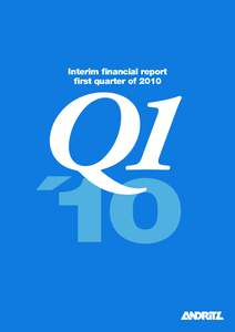 ANDRITZ financial report Q1 2010