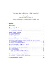 Introduction to Extreme Value Modelling Henning Rust [removed] Modul Meteorologische Extremereignisse, 1. August 2014
