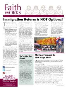 Faith WORKS Newsletter of Interfaith Worker Justice  Spring 2013