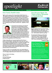 spotlight spotlight fall 2012 AN INSIDERÕS VIEW OF ERIE FAMILY HEALTH CENTER FALL 2012