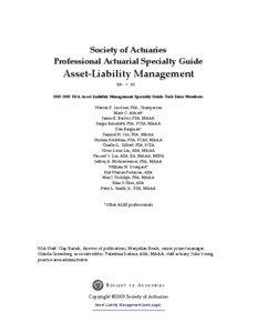 SOA Professional Actuarial Speciality Guide - Asset-Liability Management BB-1-03