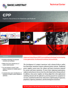 SMDC/ARSTRAT  Technical Center EPP Explosive Pulsed Power For Munitions and Warheads