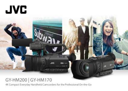 GY-HM200 | GY-HM170 4K Compact Everyday Handheld Camcorders for the Professional On-the-Go Image of GY-HM200 shown with optional microphone