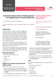 Case Report  iMedPub Journals http://www.imedpub.com  Journal of Orthodontics & Endodontics