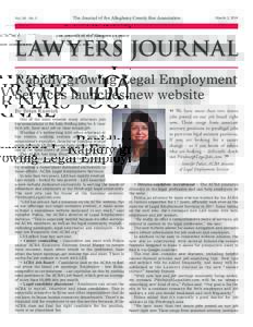 Vol. 20 No. 5  The Journal of the Allegheny County Bar Association March 2, 2018