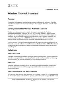 Wireless networking / Computing / Wireless / Technology / Wireless LAN / Wireless access point / Wi-Fi / Wireless network / Supplicant / IEEE 802.1X / Wired Equivalent Privacy / Extensible Authentication Protocol