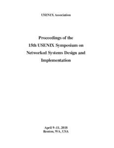 USENIX Association  Proceedings of the 15th USENIX Symposium on