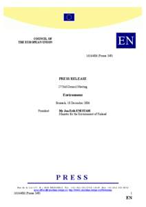 EN  COUNCIL OF THE EUROPEAN UNION[removed]Presse 349)