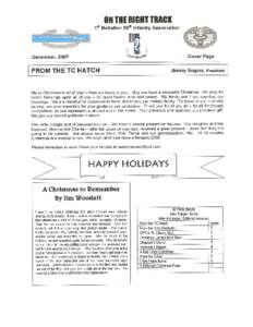 ON THE RIGHT TRACK December, 2007 1st Battalion, 50th Infantry Association Page 2