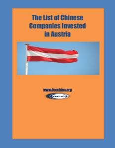 The List of Chinese Companies Invested in Austria www.dccchina.org