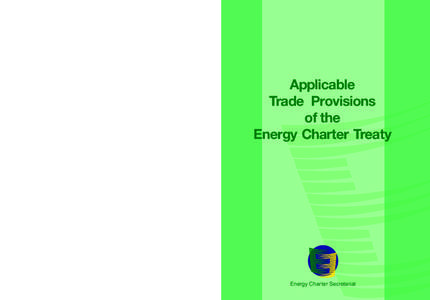 Applicable Trade Provisions of the Energy Charter Treaty  Energy Charter Secretariat