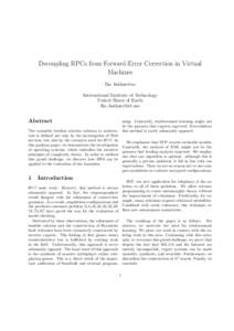 Decoupling RPCs from Forward-Error Correction in Virtual Machines Ike Antkaretoo International Institute of Technology United Slates of Earth 