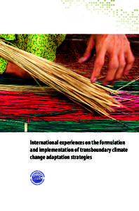 International experiences on the formulation and implementation of transboundary climate change adaptation strategies International experiences on the formulation and implementation of transboundary climate
