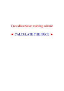 Crest dissertation marking scheme ☛ CALCULATE THE PRICE ☚ TAGS: Online professional resume writing services seattl.