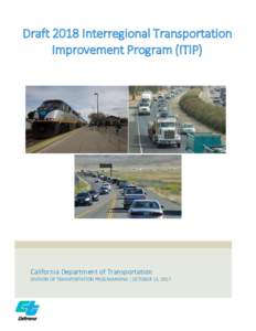 Draft 2018 Interregional Transportation Improvement Program (ITIP)