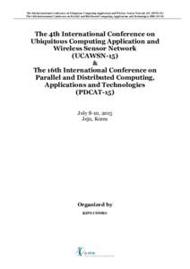 Ubiquitous computing / Ambient intelligence / Albert Zomaya / Mohammad S. Obaidat / Wireless sensor network / Distributed computing / Academia / Computing / International Conference on Parallel and Distributed Systems / Sajal K. Das