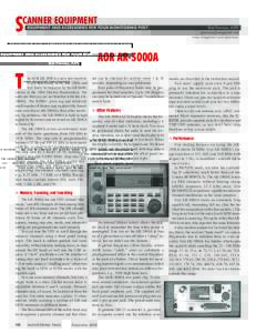 S  CANNER EQUIPMENT EQUIPMENT AND ACCESSORIES FOR YOUR MONITORING POST  Bob Parnass, AJ9S