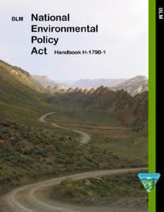 January 2008 BLM/WO Bureau of Land Management (BLM) National Environmental Policy Act Program Office of the Assistant Director, Renewable Resources and Planning (WO[removed]C Street NW, Mail Stop 1050LS