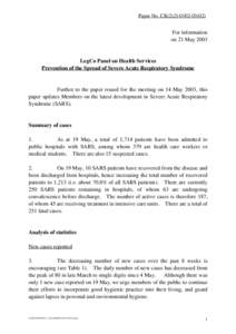 Paper No. CB[removed])  For information on 21 May[removed]LegCo Panel on Health Services