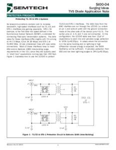 SI00-04  Surging Ideas TVS Diode Application Note PROTECTION PRODUCTS Protecting T3, E3 & STS-1 Systems