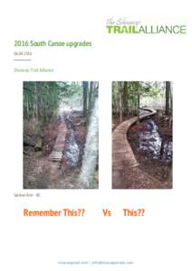 2016 South Canoe upgrades ─── Shuswap Trail Alliance