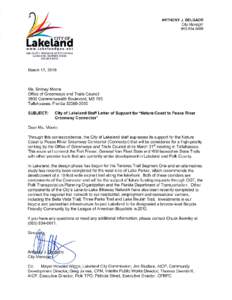 TPO RESOLUTIONRESOLUTION OF THE POLK TRANSPORTATION PLANNING ORGANIZATION (TPO) REQUESTING THE FLORIDA DEPARTMENT OF ENVIRONMENTAL PROTECTION’S GREENWAYS AND TRAILS COUNCIL TO CONSIDER THE NATURE COAST TO PEA