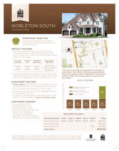 NOBLETON SOUTH Luxurious Living INVESTMENT OBJECTIVE To provide a secured return on capital by financing a residential development in