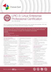   LPIC-3: Linux Enterprise Professional Certification LPIC-3 303: Security