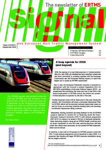 The newsletter of ERTMS  Issue number 8, September[removed]the European Rail Traffic Management System