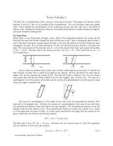 Vector Calculus 1 The first rule in understanding vector calculus is draw lots of pictures. This subject can become rather abstract if you let it, but try to visualize all the manipulations. Try a lot of special cases an